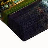 Black and white landscape art painting of Berlin on stretched canvas, ideal for bedroom wall art.