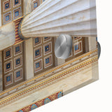 Large abstract depiction of Athens with muted earth tones on acrylic glass, suited for dining room art.