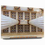 Acrylic glass print of Athens scenery in muted earth tones, ideal for bedroom or dining room decor.