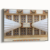 Landscape art painting of Athens with vibrant colors on a framed canvas, ideal for living room decor.