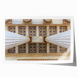 Extra large rolled print of Athens scenery with soft pastel shades, ideal for dining room wall art.