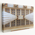Large art print of Athens scenery in muted earth tones on stretched canvas, ideal for kitchen wall art.
