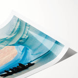 Extra large wall art featuring line art flowers in muted green tones on a rolled print, ideal for large living room decor.