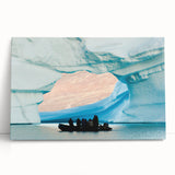 Black and white photograph of a serene Greenland landscape on large stretched canvas, suitable for kitchen wall art.