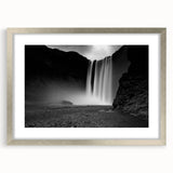 Extra large wall art featuring an abstract textured portrayal of an Icelandic landscape in muted earth tones.