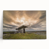 Black and white photo of an Irish landscape on large stretched canvas, ideal for kitchen wall art.