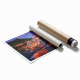 Extra large rolled print of Cinque Terre, Italy, in pastel shades, ideal for classy bathroom wall art.
