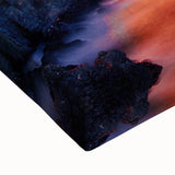 Black and white landscape art of Cinque Terre on stretched canvas, suitable for bedroom wall decor.