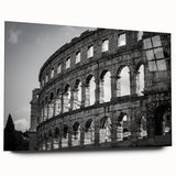 Acrylic print of the Colosseum in muted earth tones, ideal for bedroom or dining room art.