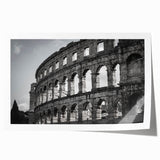 Rolled print of the Colosseum in muted earth tones, ideal for art wall dining room or classy bathroom.