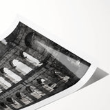 Extra large rolled print of the Colosseum in muted earth tones, ideal for large living room wall art.