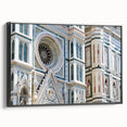 Black and white framed canvas depicting the Florence skyline, ideal for bedroom wall art.