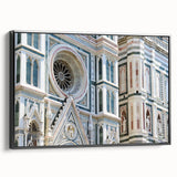 Black and white framed canvas depicting the Florence skyline, ideal for bedroom wall art.