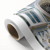 Art Deco poster of Florence scenery in pastel shades on rolled canvas, ideal for nursery wall art.