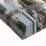 Black and white landscape painting of Florence on stretched canvas, ideal for bedroom wall art.