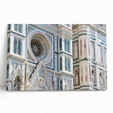 Black and white large art print of Florence scenery on stretched canvas, suitable for kitchen wall art.