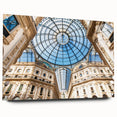Acrylic print of Milan scenery with muted earth tones and modern style, suitable for bedroom or dining room decor.