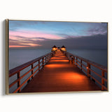 Framed canvas depicting a vintage-style landscape of Naples, Italy, in black and gold tones, ideal for bedroom wall art.