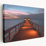 Large canvas print of Naples, Italy with vivid blue and green tones, ideal for kitchen wall art.