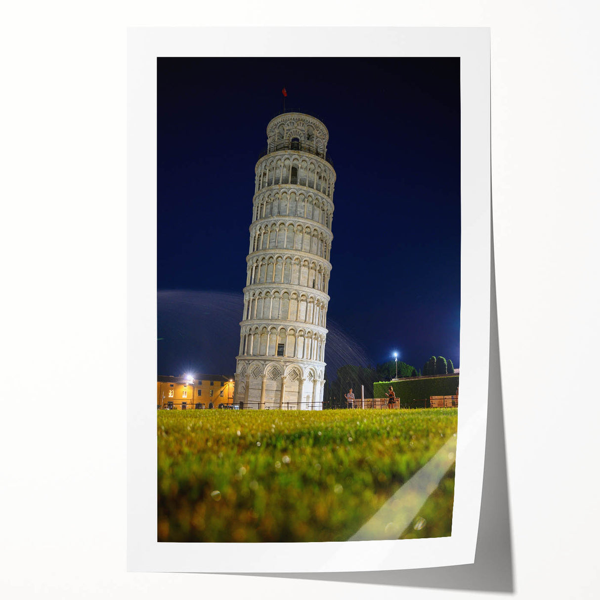 Rolled print of Pisa, Italy scenery with muted earth tones, ideal for art wall dining room.