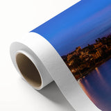 Art deco poster of Portofino, Italy, featuring soft pastel colors on rolled canvas, ideal for nursery wall art.