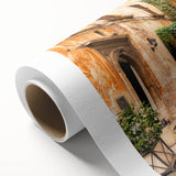 Art Deco poster of Rome with muted earth tones on rolled canvas, ideal for nursery wall art or dining room ambiance.