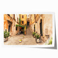 Rolled print of a Rome cityscape with pastel hues, perfect for art wall dining room decor.