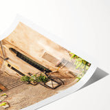 Extra large wall art featuring line art flowers in black on white, rolled print format, ideal for large living room decor.