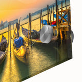 Acrylic print of a large abstract depiction of Venice in muted earth tones, ideal for dining room art.