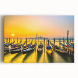Black and white stretched canvas of Venice scenery, ideal for kitchen wall art or bedroom decor.