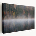 Side view of a stretched canvas featuring a European landscape in muted earth tones, suited for kitchen wall art.