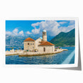 Extra large rolled print featuring a serene Montenegro landscape with vibrant floral elements.