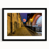 Abstract art print of Amsterdam with vibrant colors and textured design on a large framed canvas.