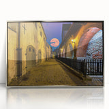 Large art print of Amsterdam scenery in muted earth tones on a framed acrylic, suited for modern art wall decor.