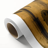 Art Deco poster of Amsterdam scenery on rolled canvas, featuring muted earth tones, ideal for nursery wall art.