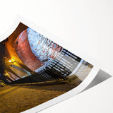 Extra large rolled print of line art flowers, featuring minimalistic black strokes on white.