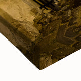 Large art of Amsterdam canal in black and white on stretched canvas, suitable for bedroom wall placement.