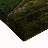 Black and white landscape art painting of a European scenery on stretched canvas, ideal for bedroom wall art.