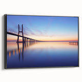 Black and white landscape art painting of Lisbon on framed canvas, ideal for bedroom wall decor.