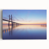 Black and white stretched canvas of Lisbon’s cityscape, ideal for kitchen wall art or bedroom decor.