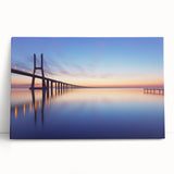Black and white stretched canvas of Lisbon scenery, ideal for kitchen wall art.