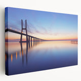 Large canvas print of Lisbon scenery in muted earth tones, ideal for kitchen wall art.