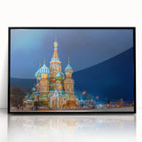 Large abstract wall art of Moscow skyline in black and white acrylic, framed, suitable for modern living room decor.