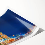 Extra large rolled print of line art flowers in soft pastel shades, ideal for large living room wall art.