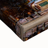 Large art of Moscow landscape in black and white on stretched canvas, suitable for bedroom wall decor.