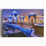 Black and white stretched canvas of Saint Petersburg scenery, ideal for kitchen wall art or bedroom ambiance.
