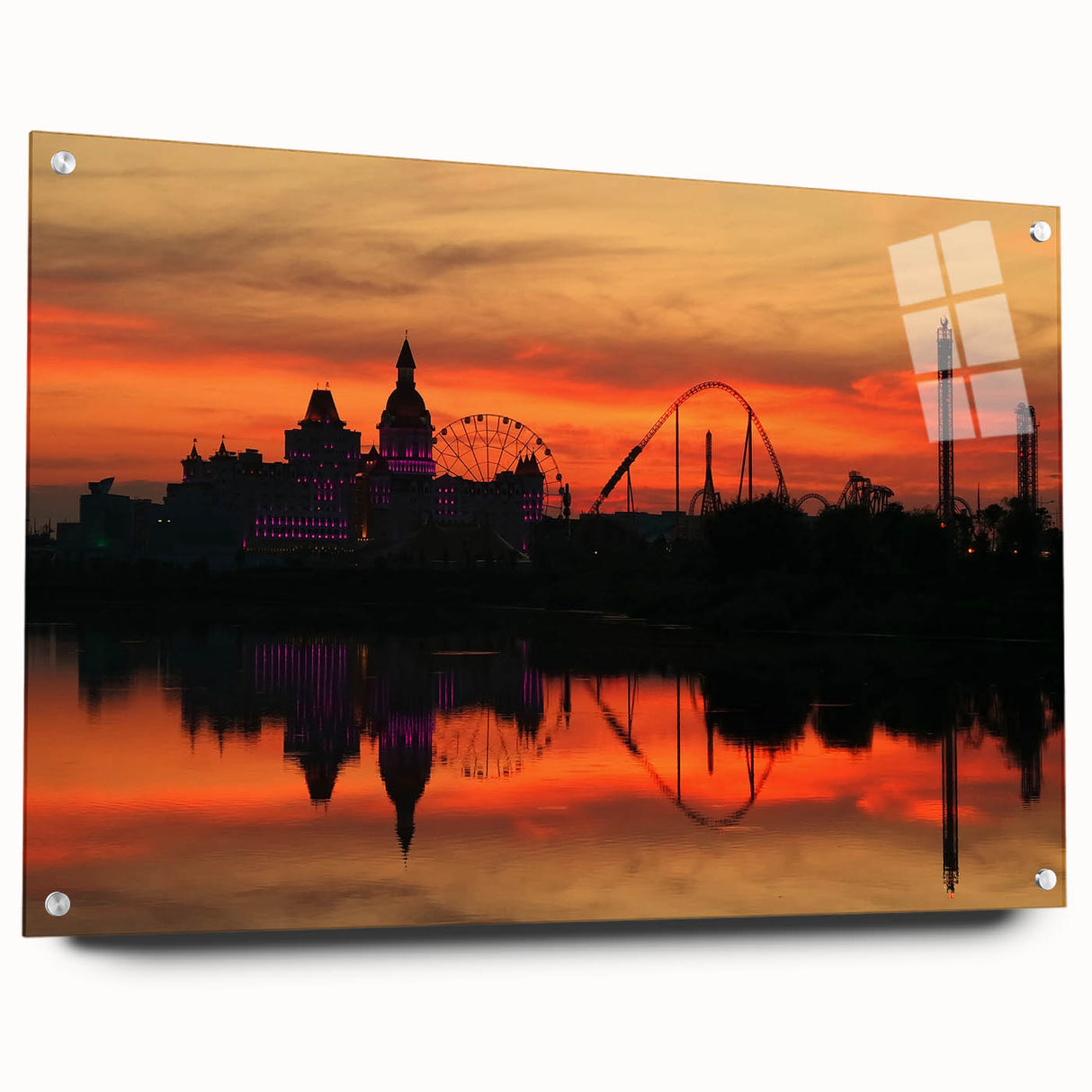 Acrylic print of a Sochi, Russia landscape in muted earth tones, ideal for dining room decor.