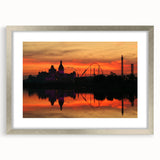 Extra large wall art depicting an abstract textured scene of Sochi, Russia, in muted earth tones, framed in silver.