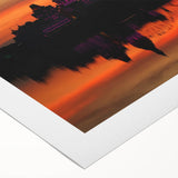 Art Deco poster of Sochi landscape in muted blue and green hues on rolled canvas, suitable for dining room wall art.