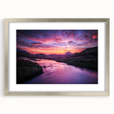 Extra large abstract art print depicting a textured European Scottish landscape in muted earth tones, framed in silver.